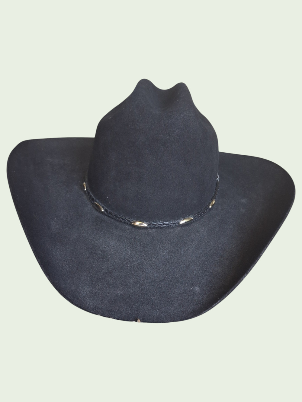 MHT Master Hatters of Texas 3X Beaver Blend Black Cowboy Hat Size 7 1/8
